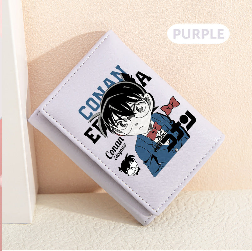 Women's Detective Conan Peripheral Mini Short For Ladies Wallet