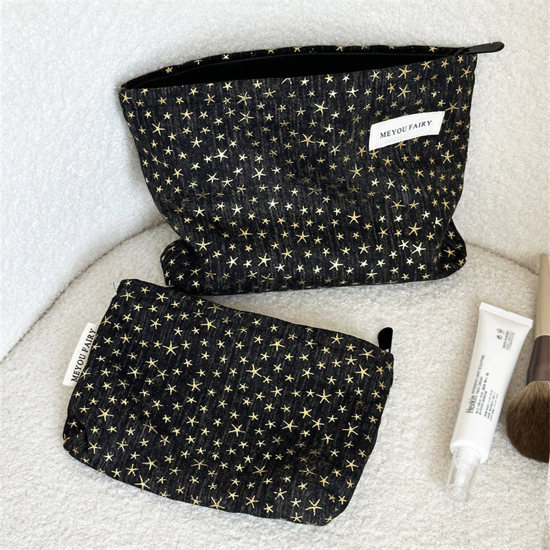 Classic Style Sweet Korean Portable Skin Care Large Makeup Bag