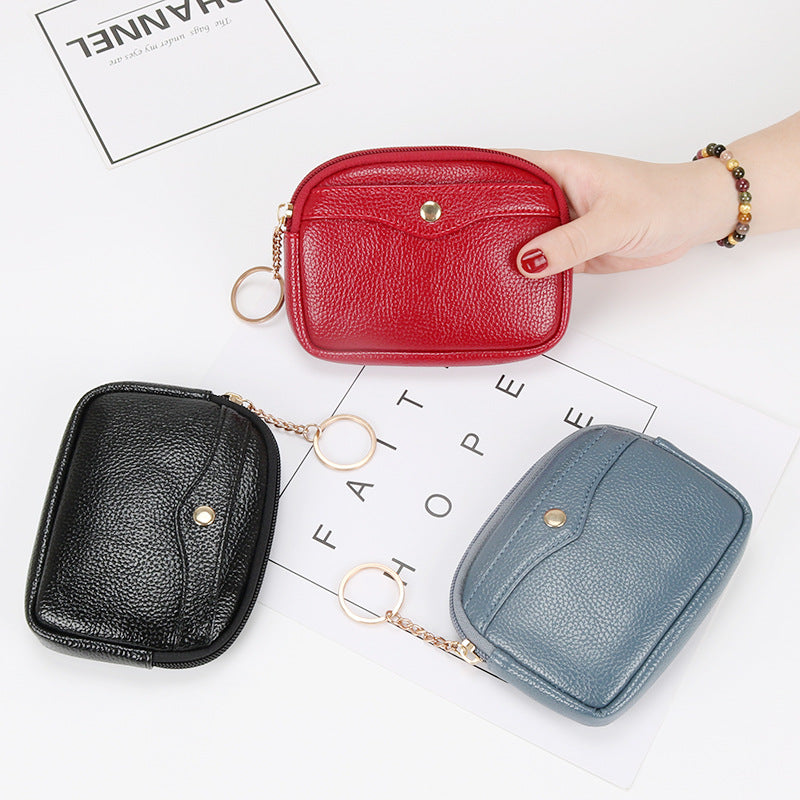 Women's Korean Style Shell Simple Soft Leather Coin Purses