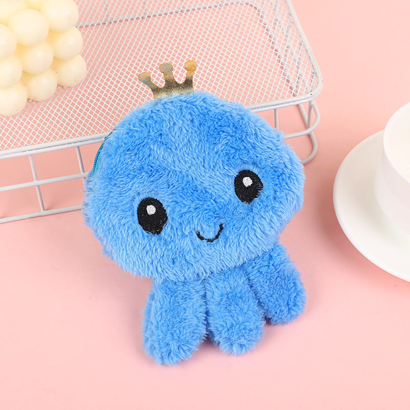 Korean Cute Octopus Cartoon Portable Mini Coin Purses