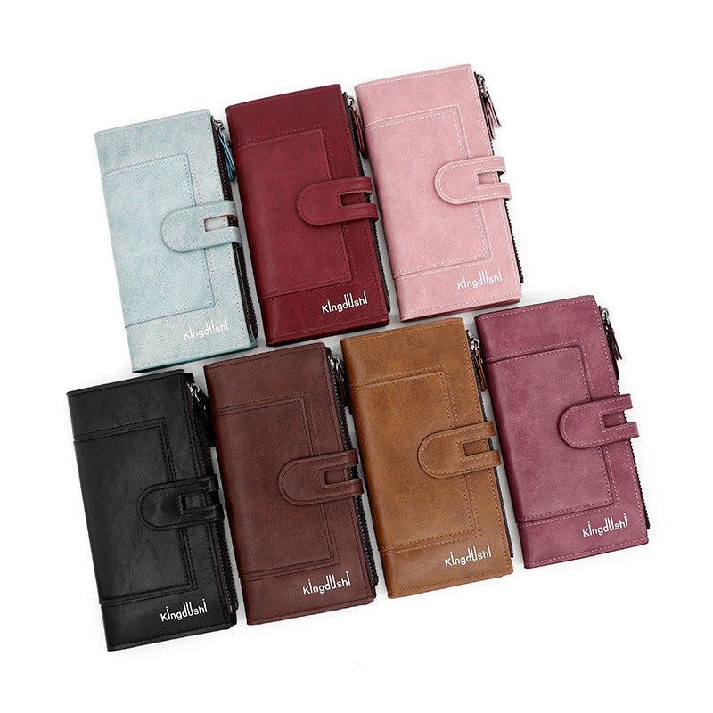 Women's Zipper Hasp Large Capacity Multiple Slots Pocket Ladies Wallet