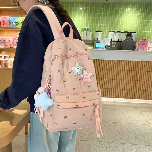 Good-looking Female Korean College Class Commuter Simple Versatile Backpacks