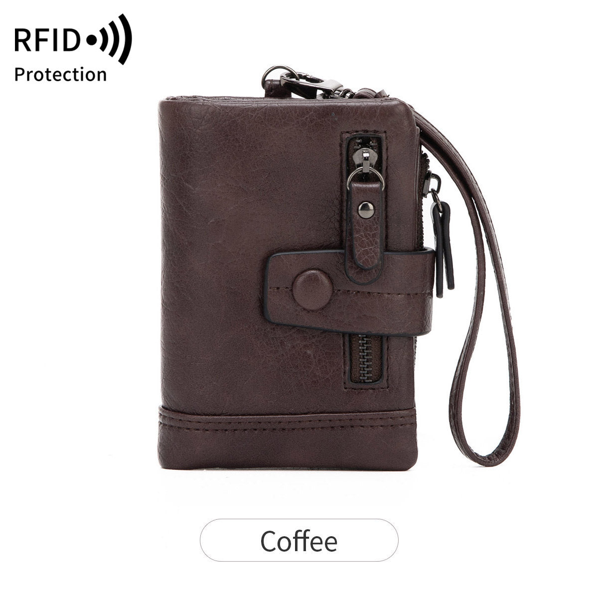 Women's Korean Fashion Zipper Hasp Clutch Coin Purses