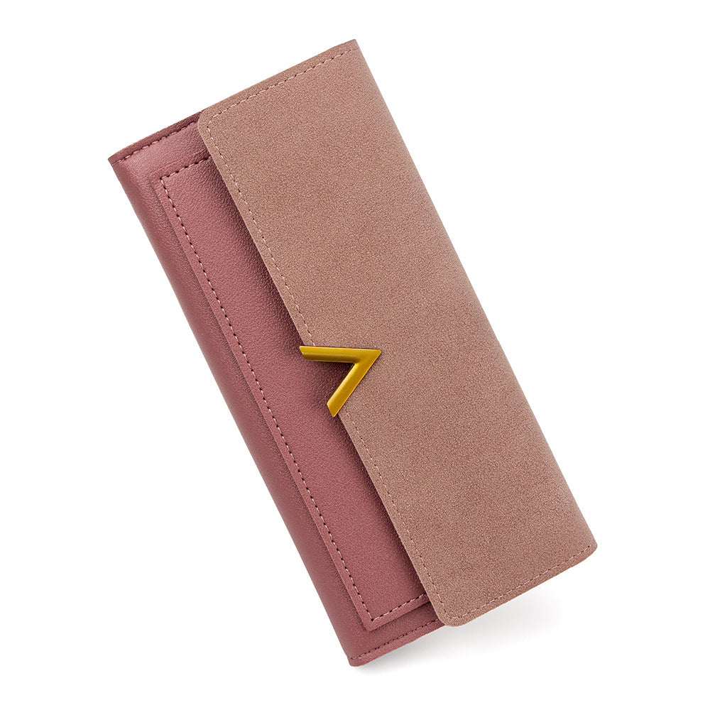Women's Korean Long Clutch Solid Color Simple Zipper Multiple Ladies Wallet