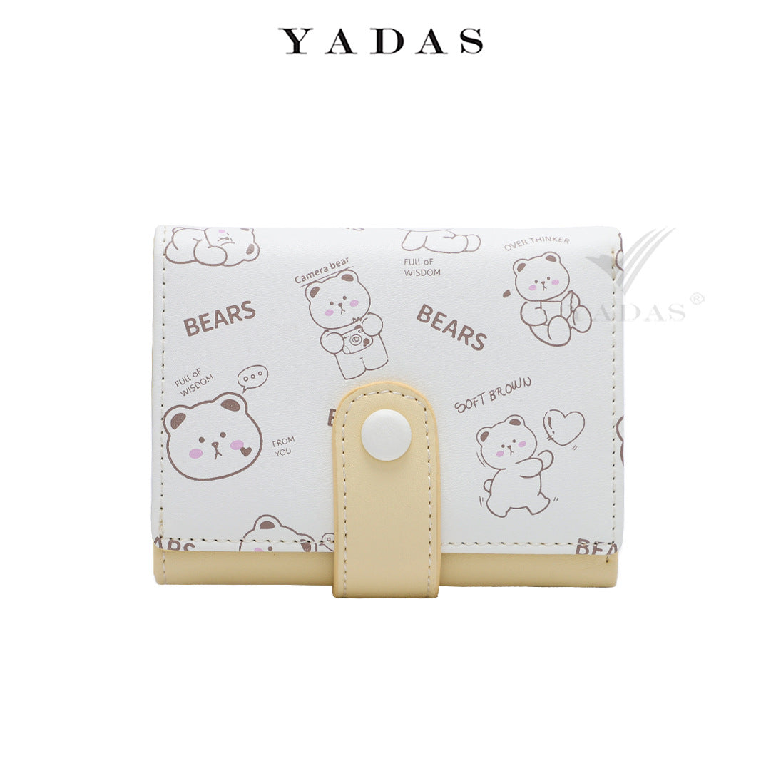 Women's Animal Diary Short Three Fold Ladies Wallets