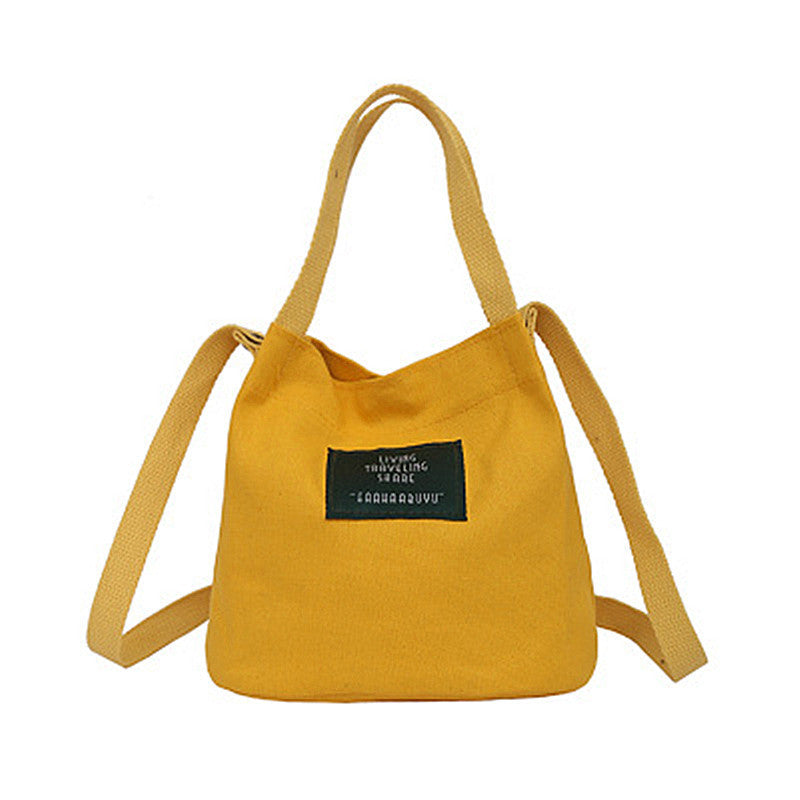 Women's Korean Style Trend Canvas Fashion Simple Bucket Bags