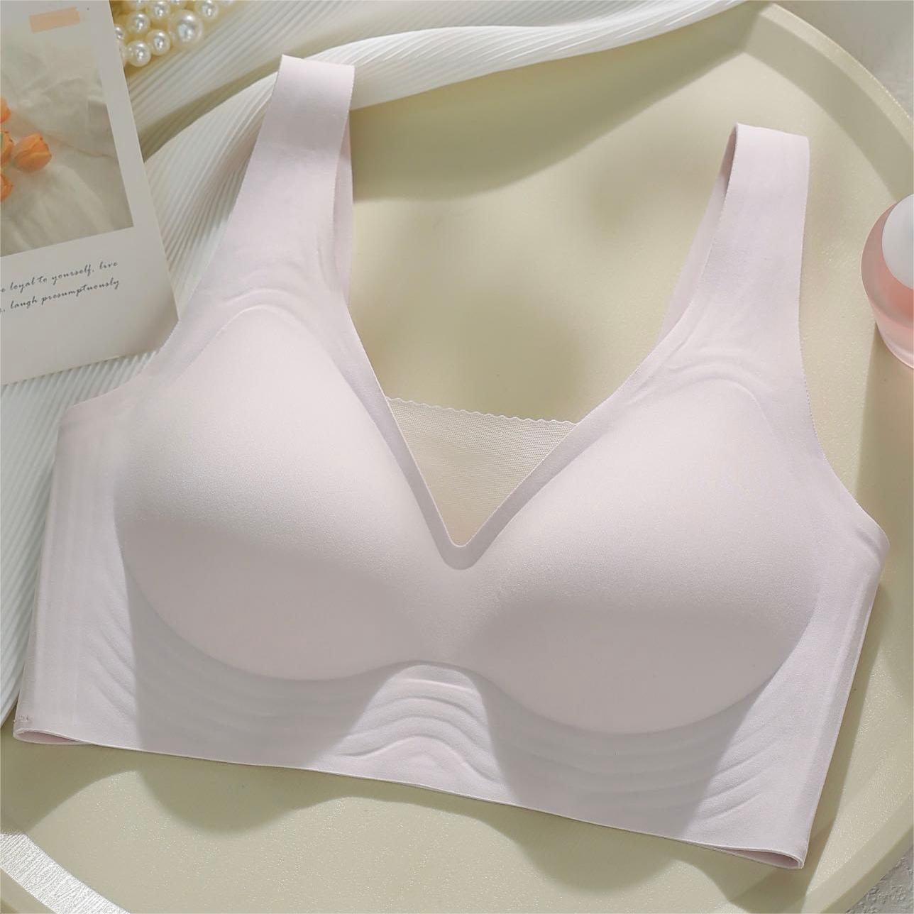 Women's Summer Seamless Underwear Adjustable Live Broadcast Big Chest Show Everyday Bras