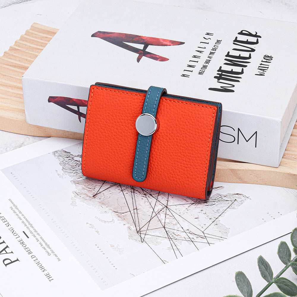 Women's Layer Short Cowhide Mini Fashion Genuine Leather Ladies Wallet