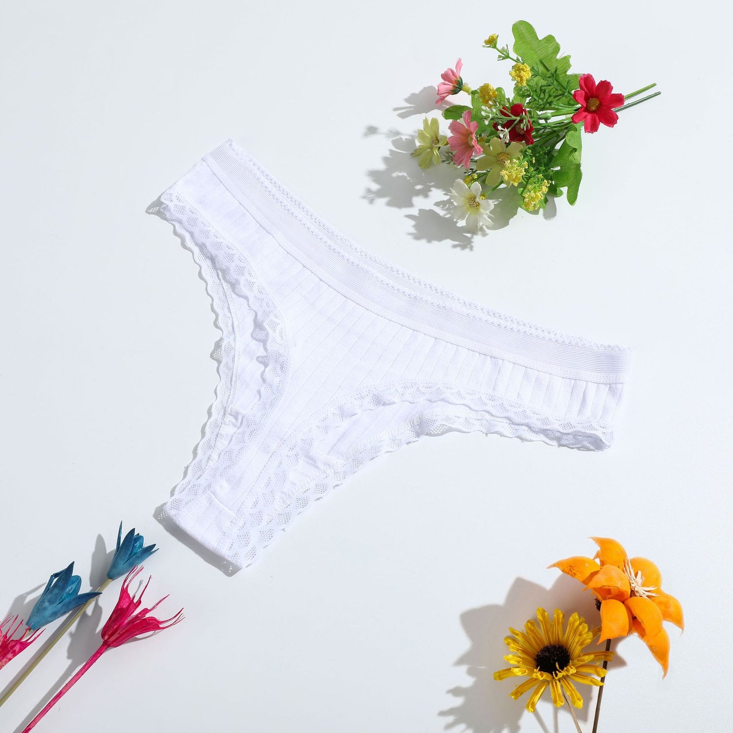 Women's Low Waist Hot Bead Cotton Underwear Panties