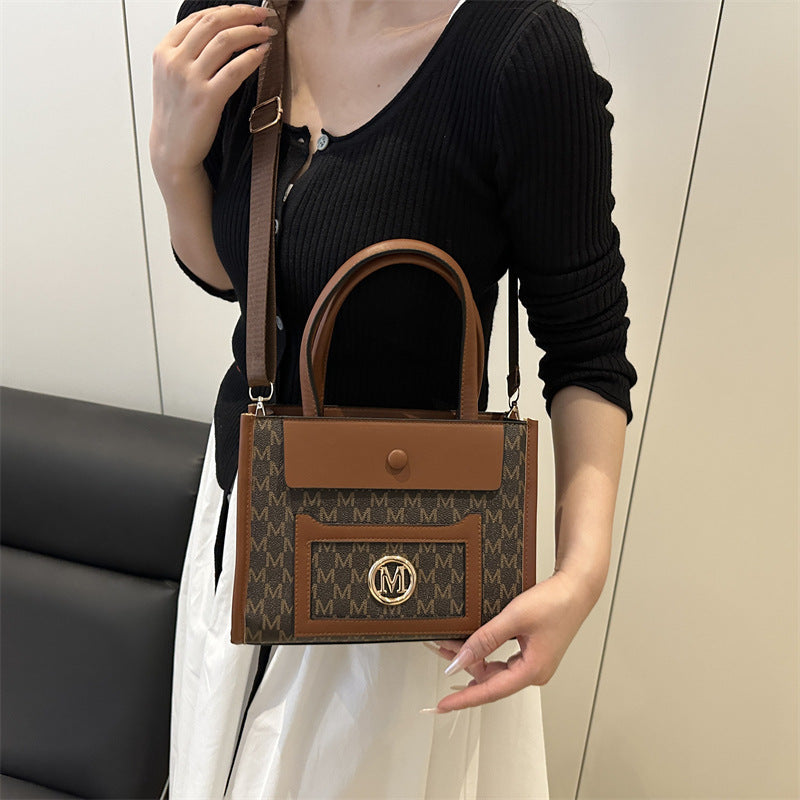 Women's Fashionable Printed Western Style Large Capacity Textured Women's Shoulder Bag