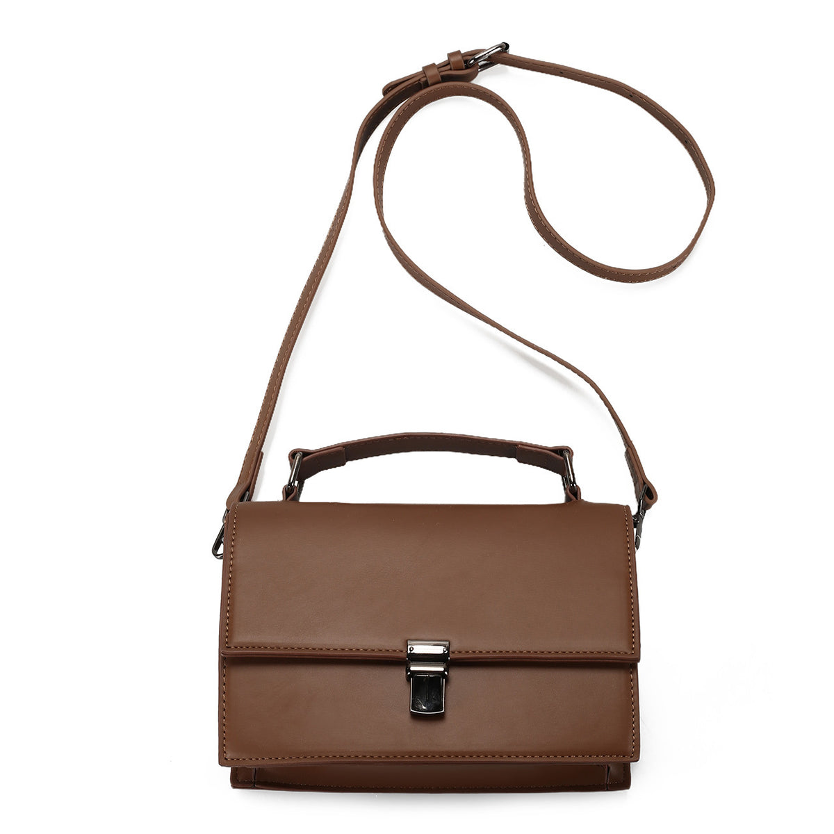 Stylish Men's Fashion Commuting Texture Box Women's Shoulder Bag