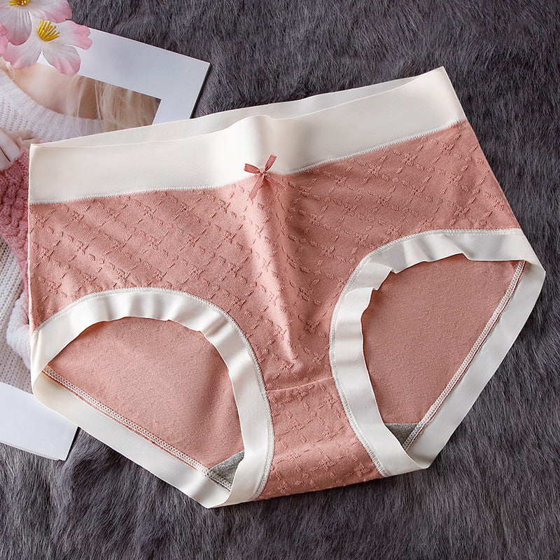 Women's Purified Cotton Underwear Briefs Comfortable Jacquard Panties
