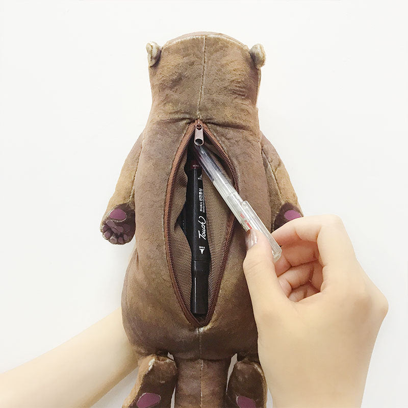 Otter Can Be Used Wristband Pad Zipper Pencil Bags
