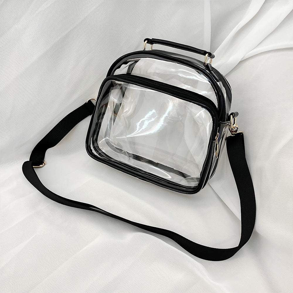 Women's Transparent Simple Personality Cartoon Jelly Doll Crossbody Bags