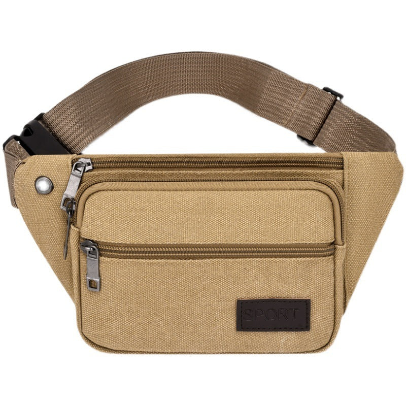 Men's Trend Canvas Leisure Large Capacity Business Men's Waist Packs