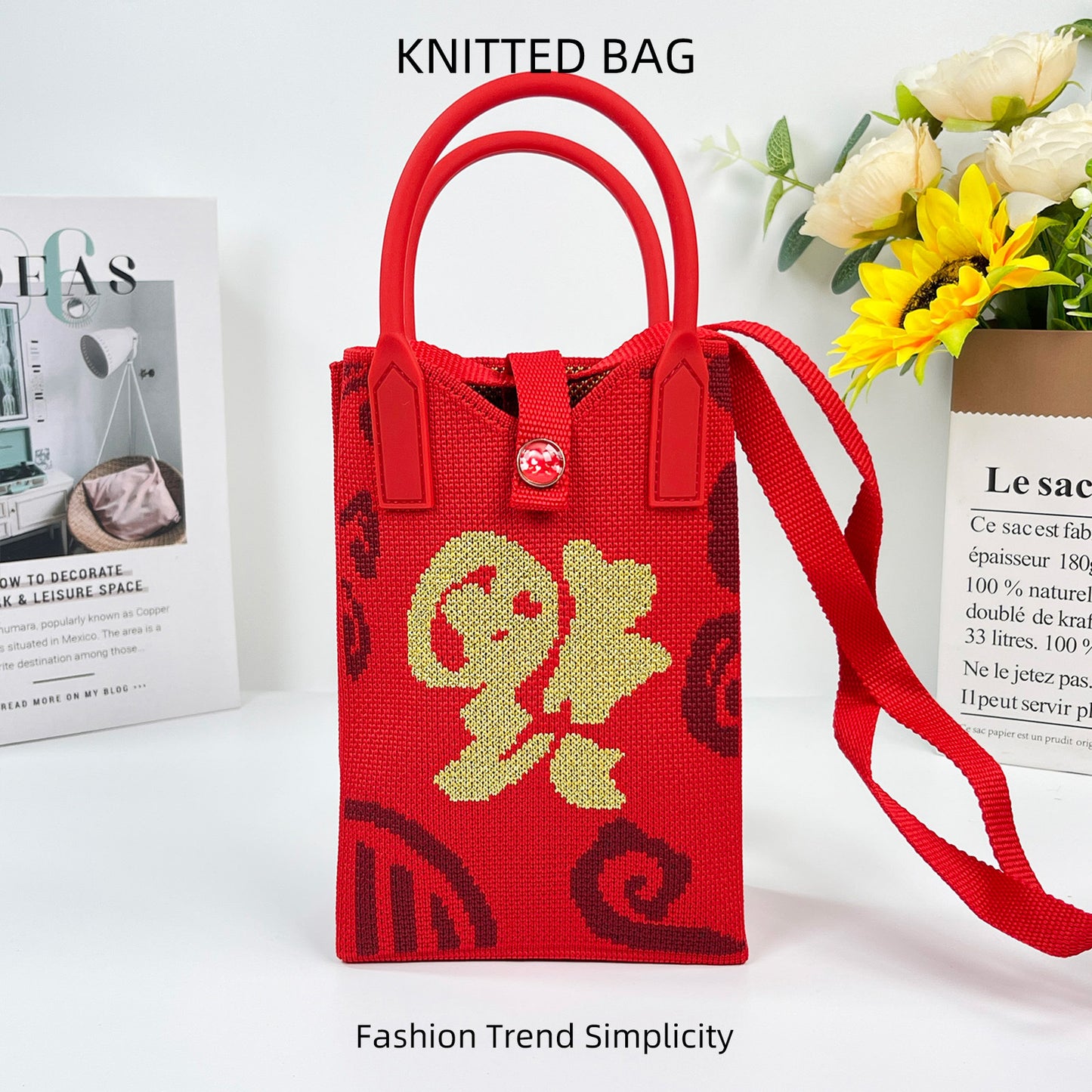 Pretty Knitted Mobile Mason Korean Mini Bags