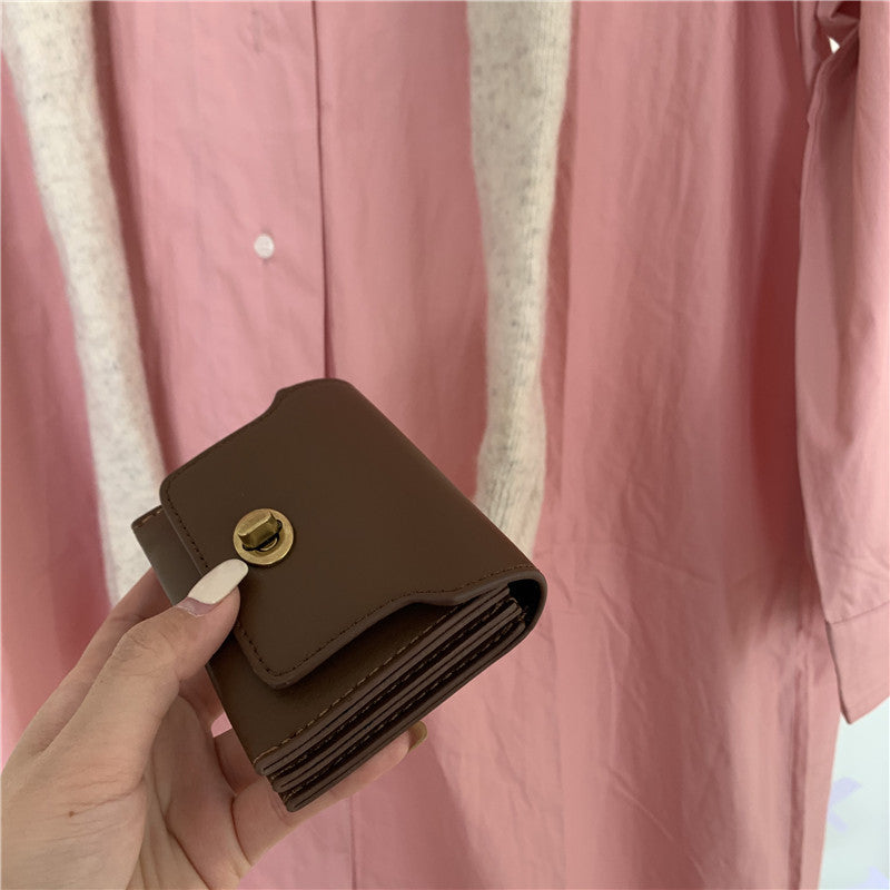 Korean Style Simple Texture Mini Storage Card Holder