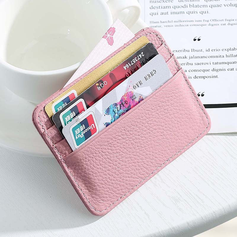 Women's & Men's & Zipper Document Multiple Slots Bank Card Holder