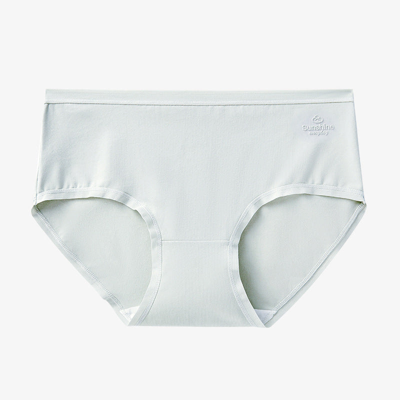 Women's Antibacterial Crotch Ladies Mid Waist Briefs Panties