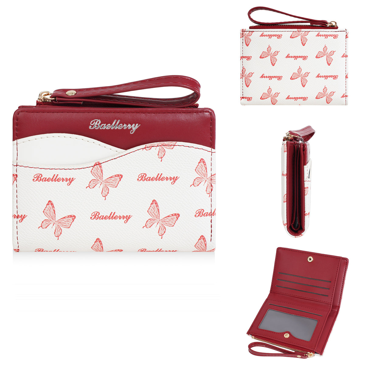 Women's Short Large Capacity Zipper Multiple Slots Ladies Wallet
