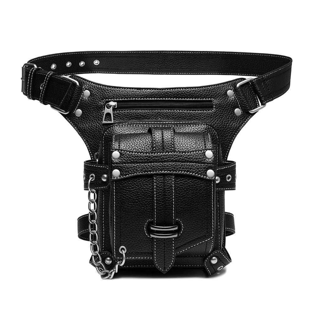 Men's Graceful Female Motorcycle Riding Legging Men's Waist Packs