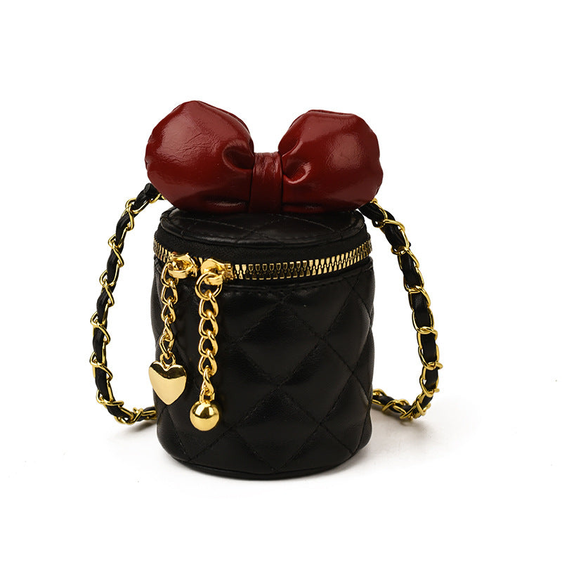 Women's Korean Style Cute Bow Niche Rhombus Women's Shoulder Bag