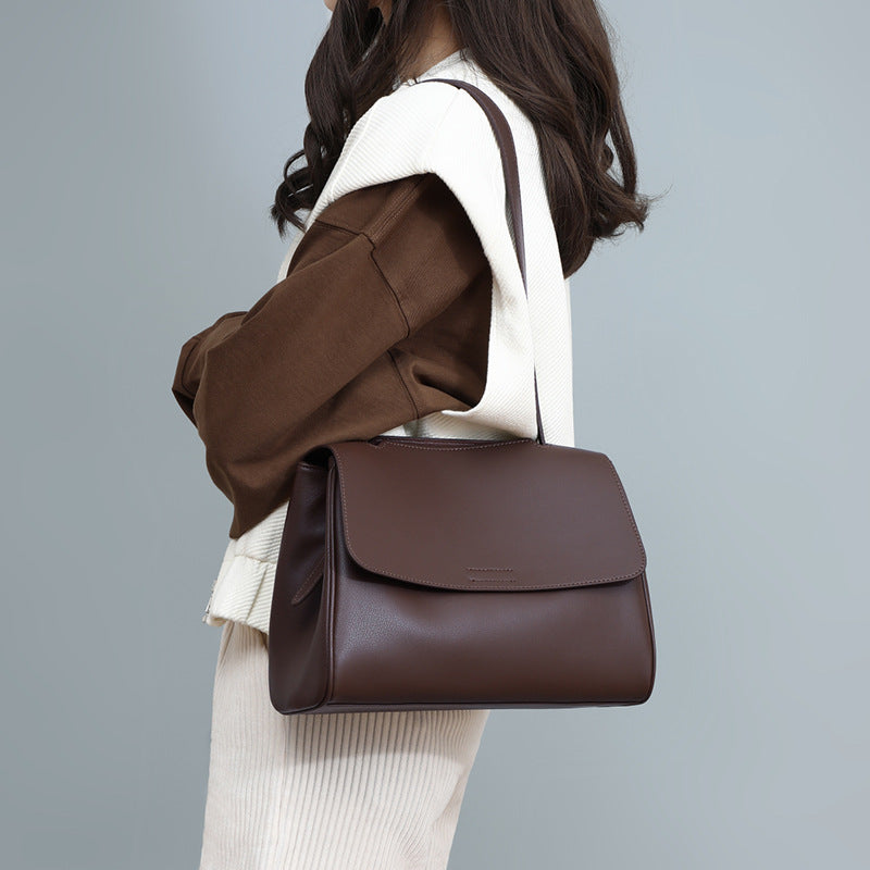 Women's Stylish Autumn Simple Large Capacity Leather Women's Shoulder Bag