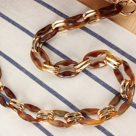Acrylic Amber Chain Woven Minority Simple Bags