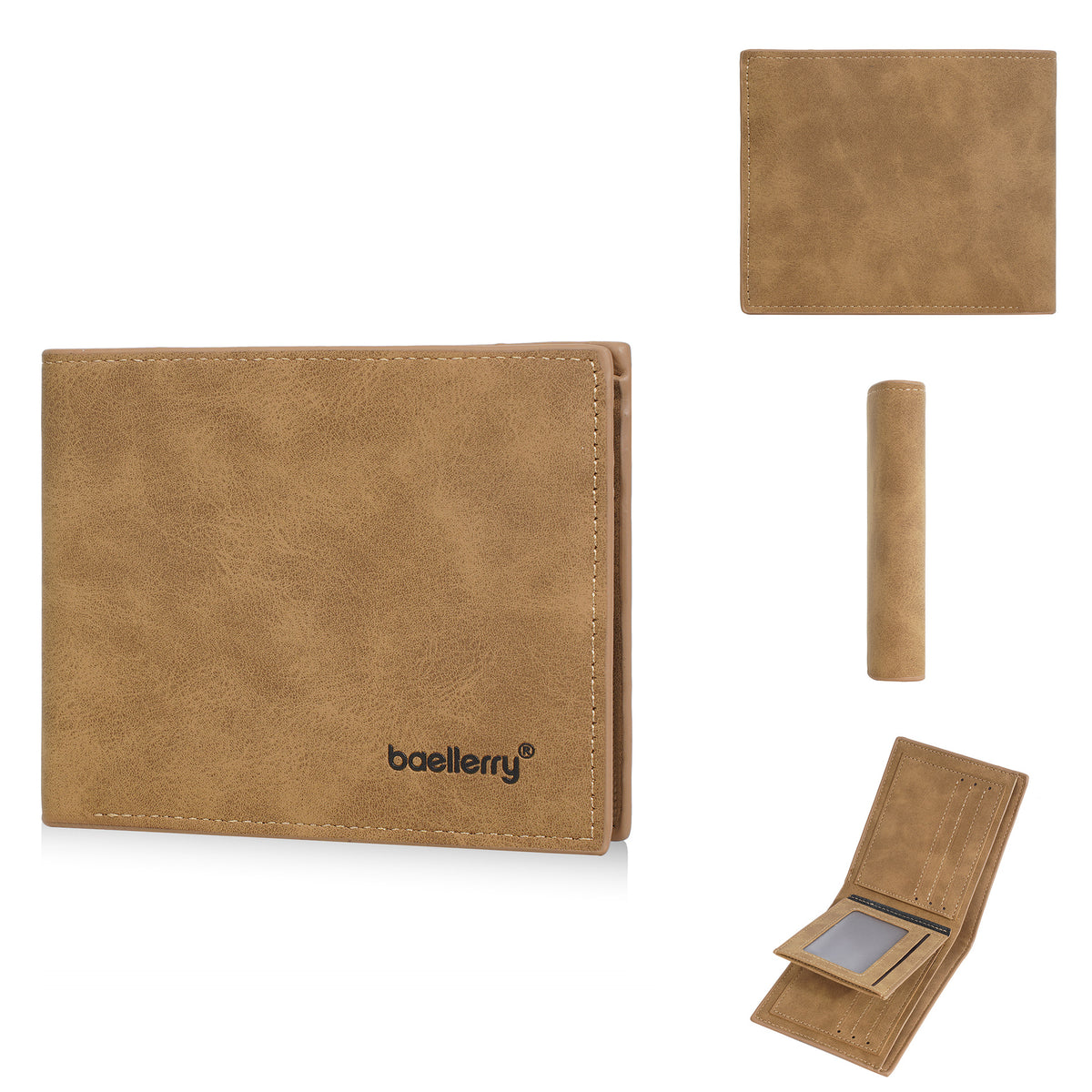 Men's Short Minimalist Multiple Slots Frosted Horizontal Men's Wallet