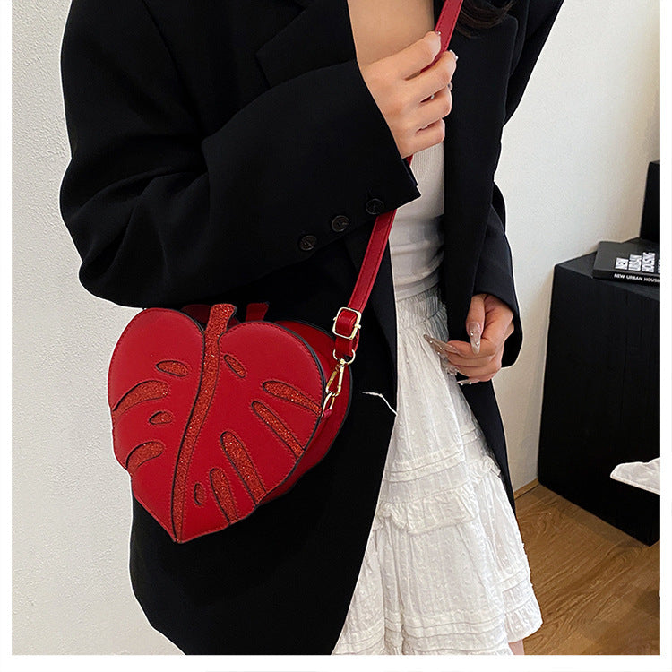 Women's Cute Maple Leaf High Texture Light Luxury Women's Shoulder Bag