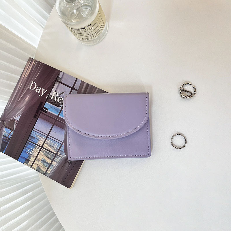Women's Heavy Korean Style Sier Simple Cover Ladies Wallets