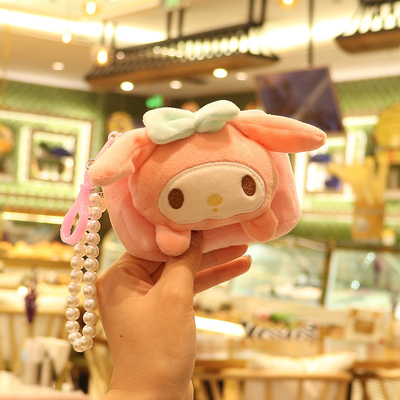 Women's Cute Creative Plush Change Packet Hanging Coin Purses