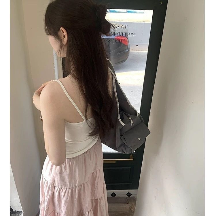 Women's Beautiful Back Vest One-piece Chest Pad Tanks Camis