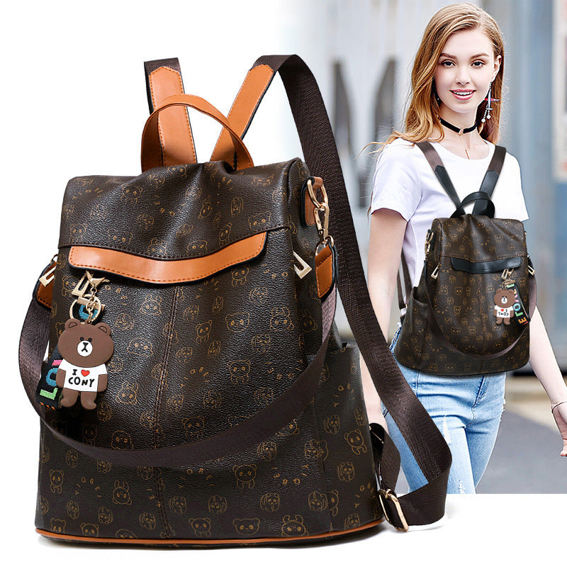 Women's Korean Style Fashionable Soft Leather Personalized And Backpacks