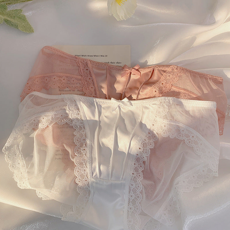 Moonlight Glaze Palace Noble Satin Sexy Panties