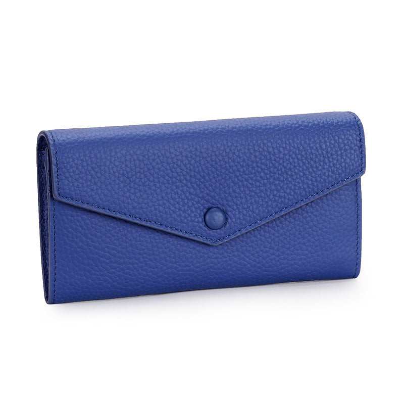 Women's Full Cowhide Long Large Capacity Genuine Leather Ladies Wallet