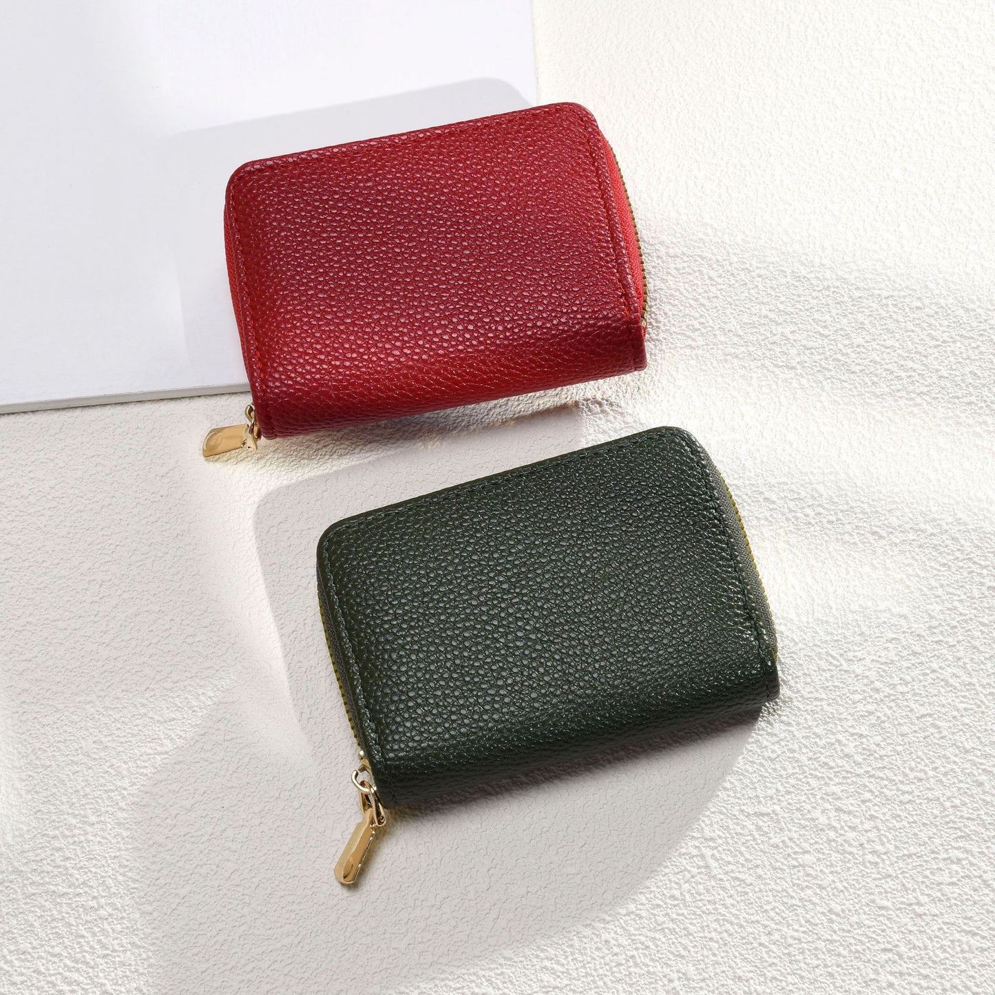 Women's & Men's & Zipper Multiple Slots Bank Clip Large Card Holder