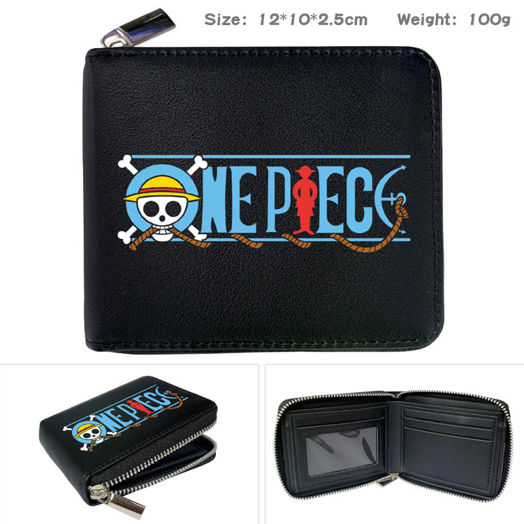 Peripheral Zipper One Piece Printed Fold Men's Wallets