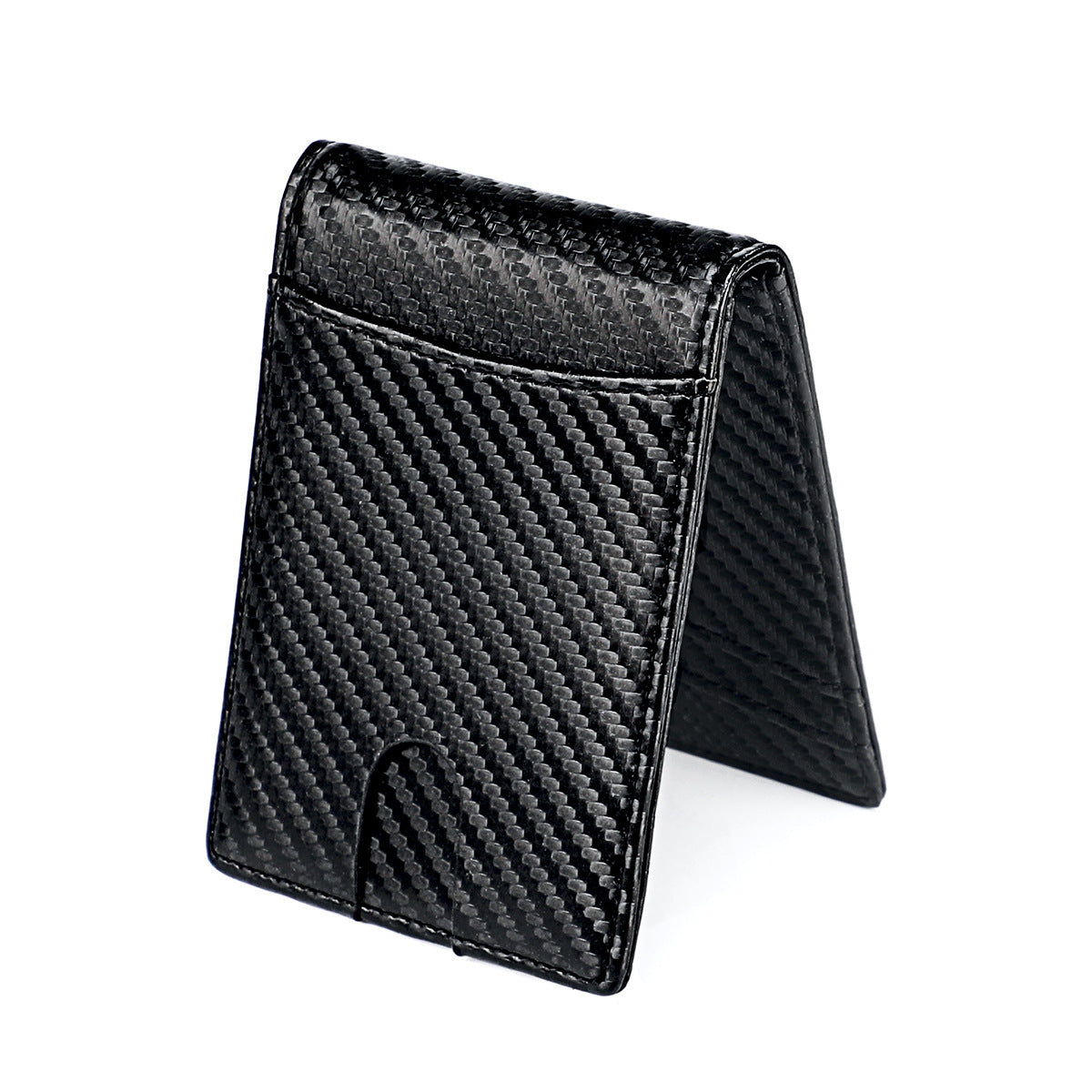 Men's American Gold Clip Carbon Fiber Pattern Card Holder