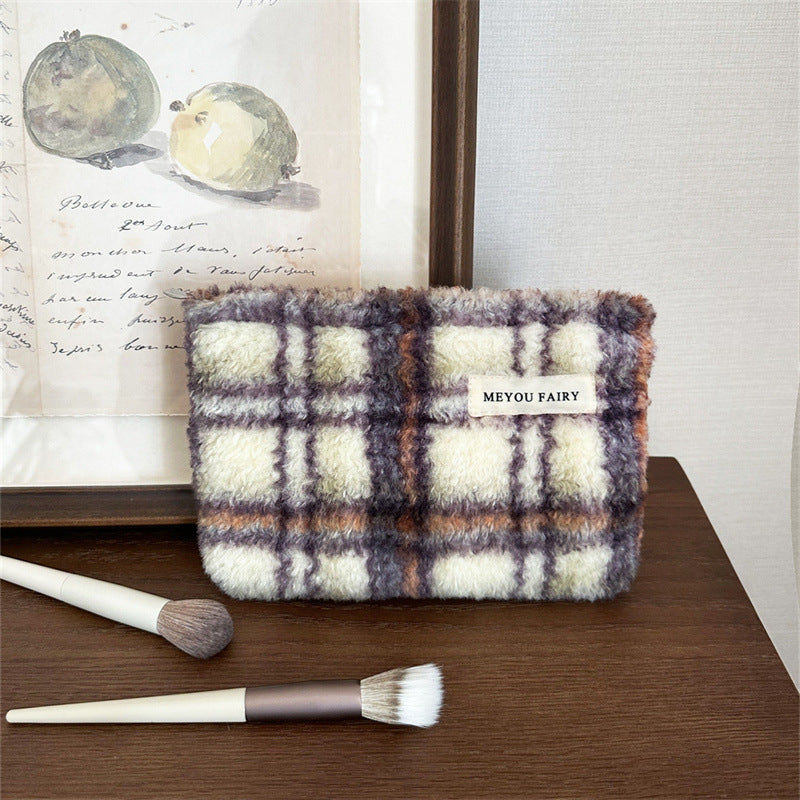 Style Plush Storage Wash Thickened Soft Glutinous Makeup Bag