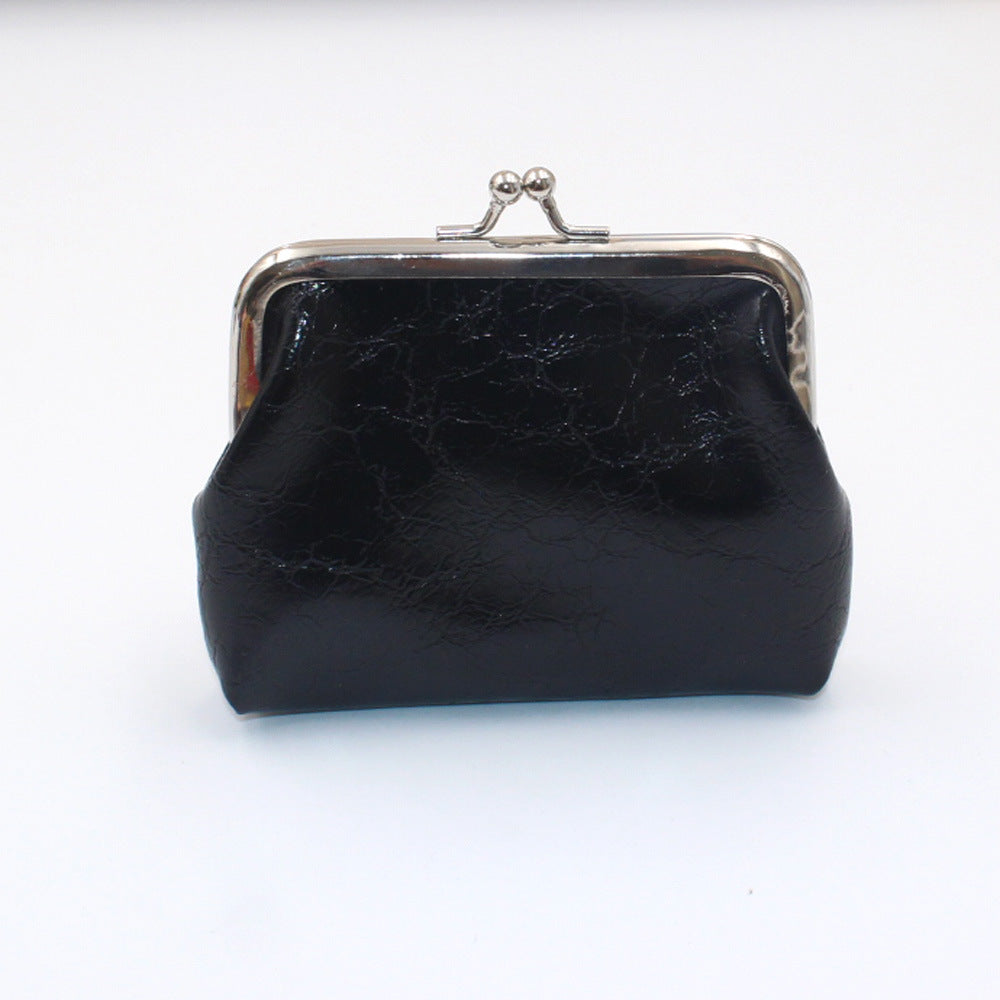 Women's Wax Leather Inch Short Clutch Bags