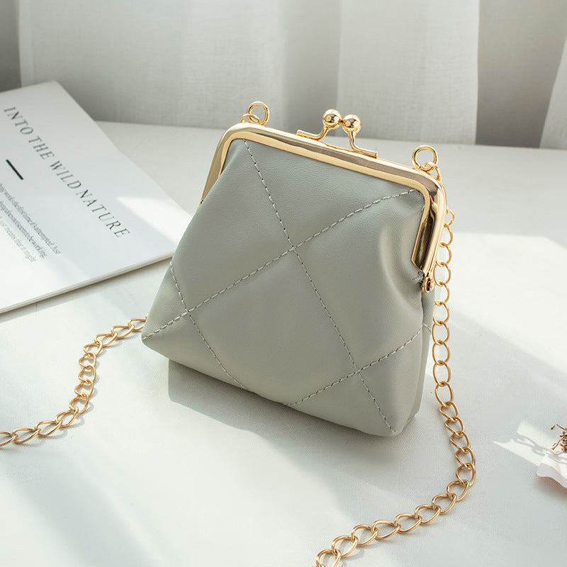 Graceful Popular Women's Rhombus Textured Short Bags