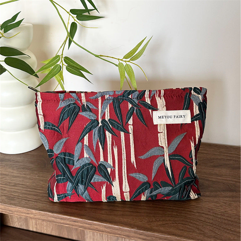 High-grade Three-dimensional Elegant Large Capacity Storage Clutch Zipper Makeup Bag