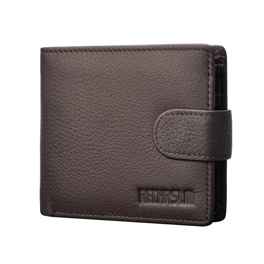 Men's Vintage First Layer Cowhide Leather Coin Purses