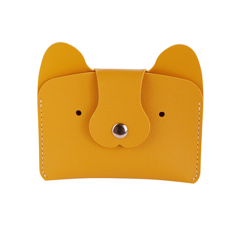 Creative Cartoon Simple Puppy Bus Printable Card Holder