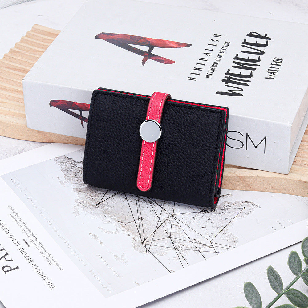 Women's Layer Short Cowhide Mini Fashion Genuine Leather Ladies Wallet