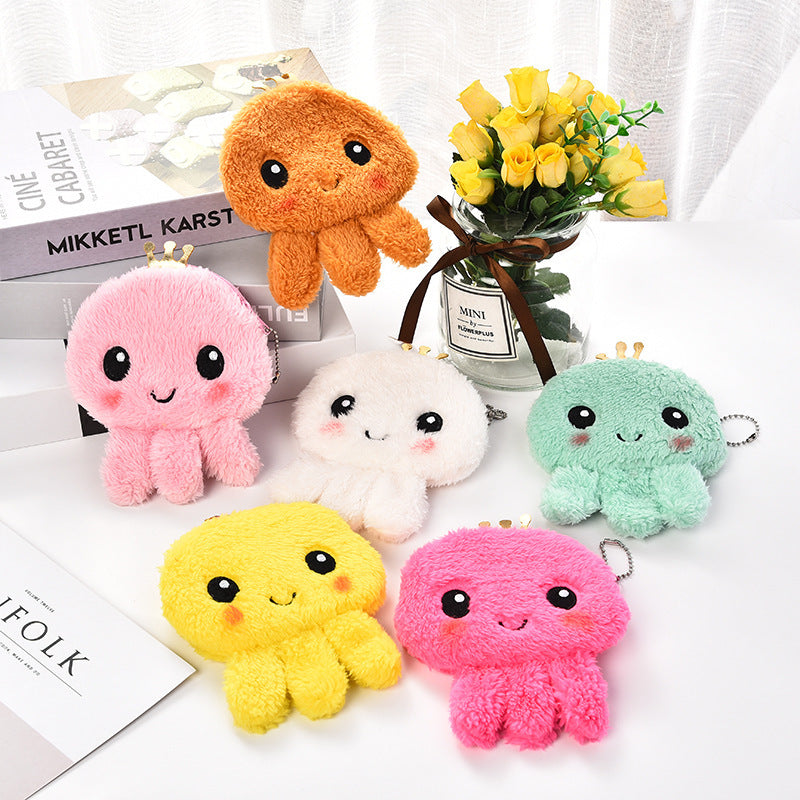 Korean Cute Octopus Cartoon Portable Mini Coin Purses