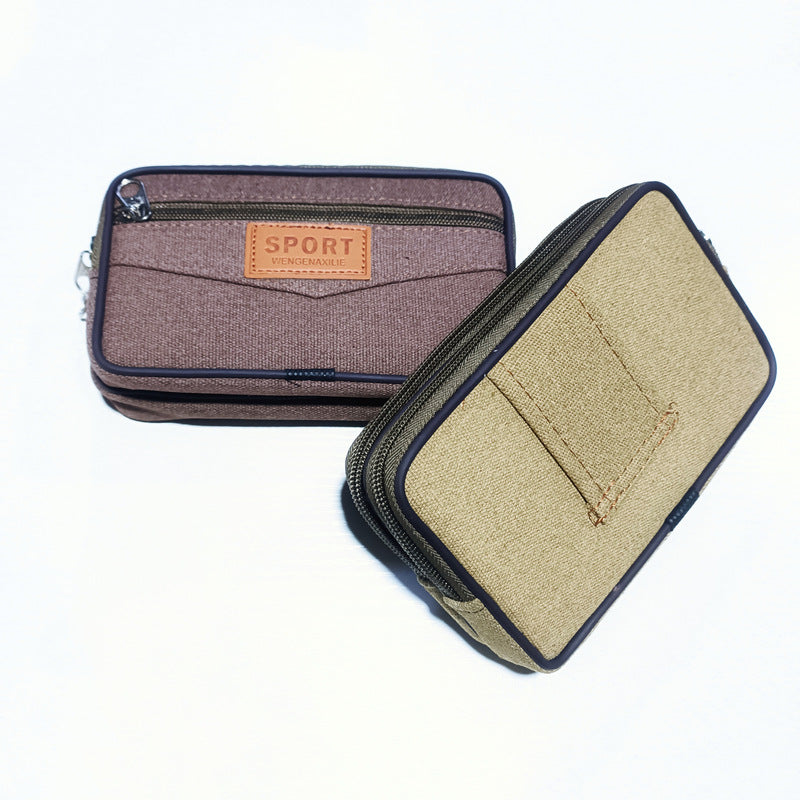 Men's Large Mobile Canvas Construction Site Pannier Men's Waist Packs