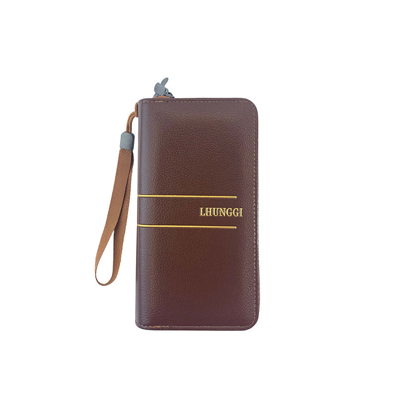 Men's Zipper Hand-held Solid Color Silk Screen Bags