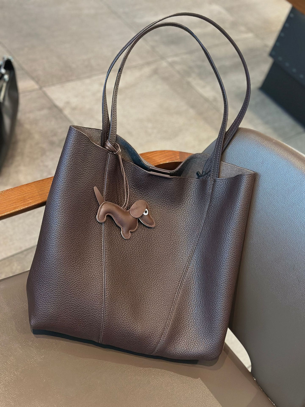 Women's First Layer Cowhide Portable Shopping Large Capacity Mother Women's Shoulder Bag